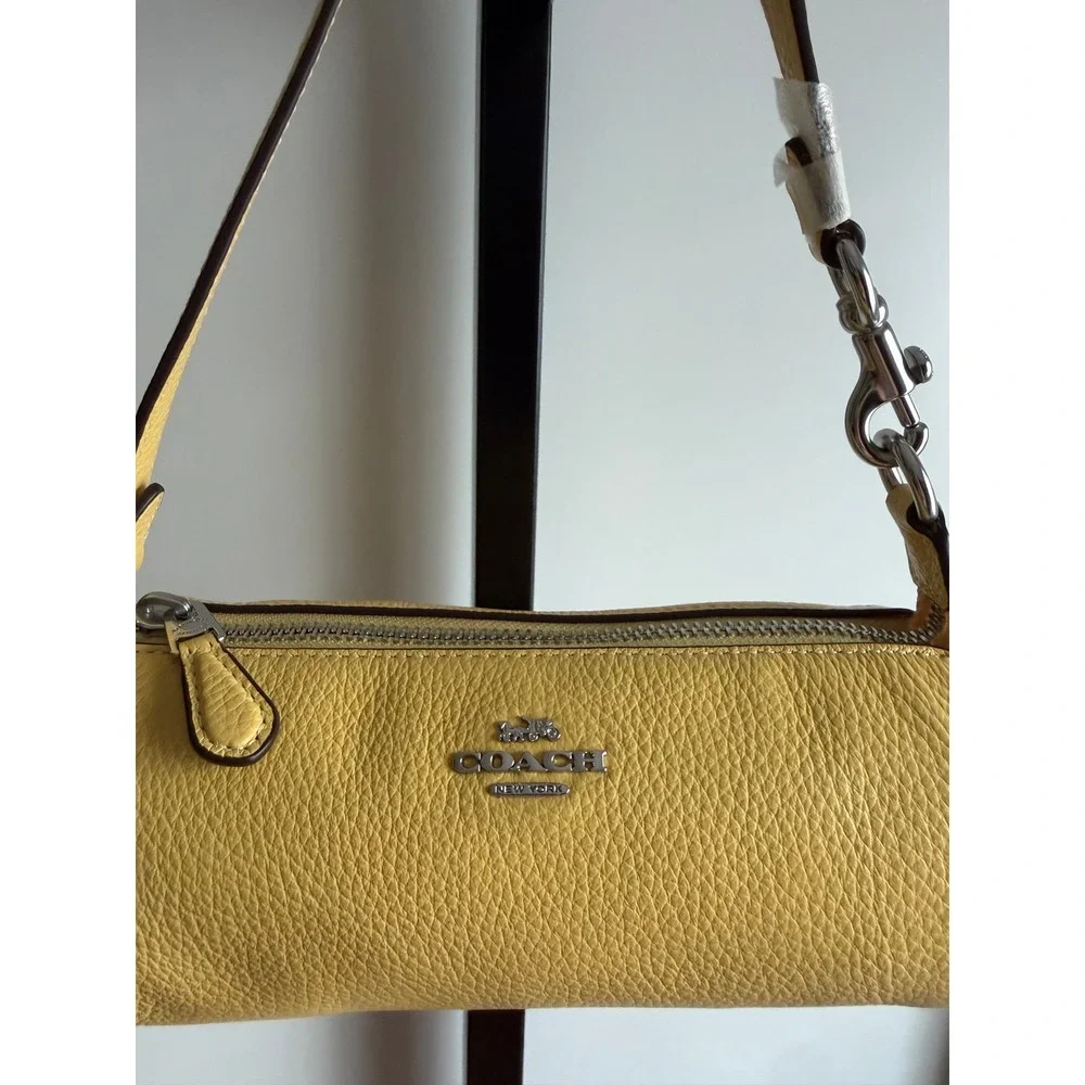 Coach Nolita Pebbled Leather Barrel Bag – Retro Yellow - Picture 3 of 11